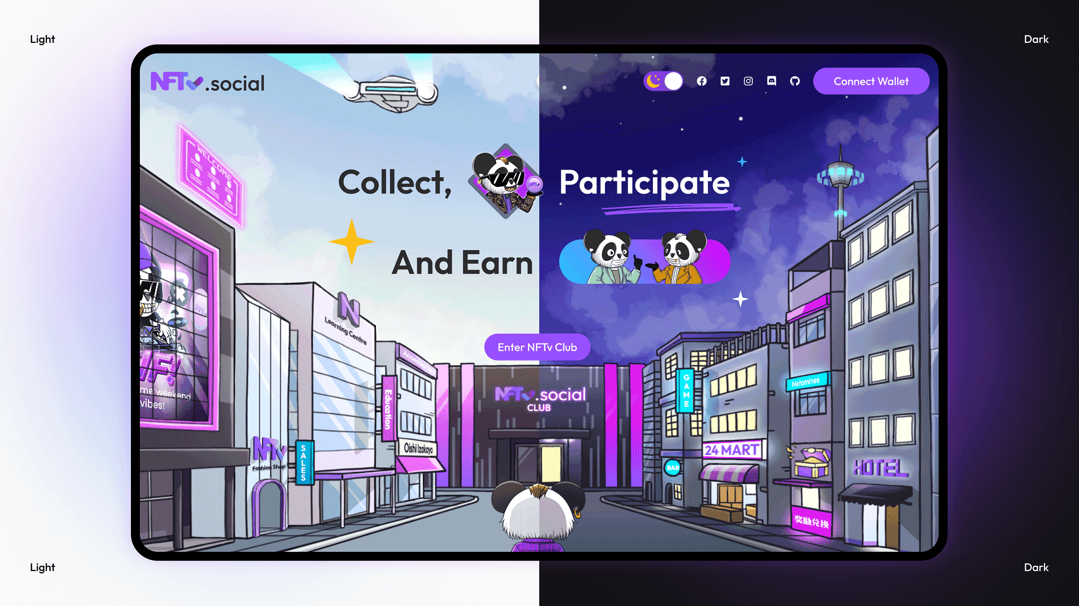 NFTv.Social –  Web Design & Development by Clover Technology cover image