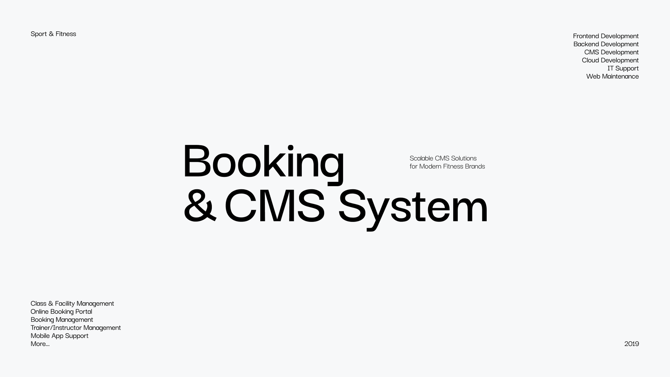 Booking & CMS System